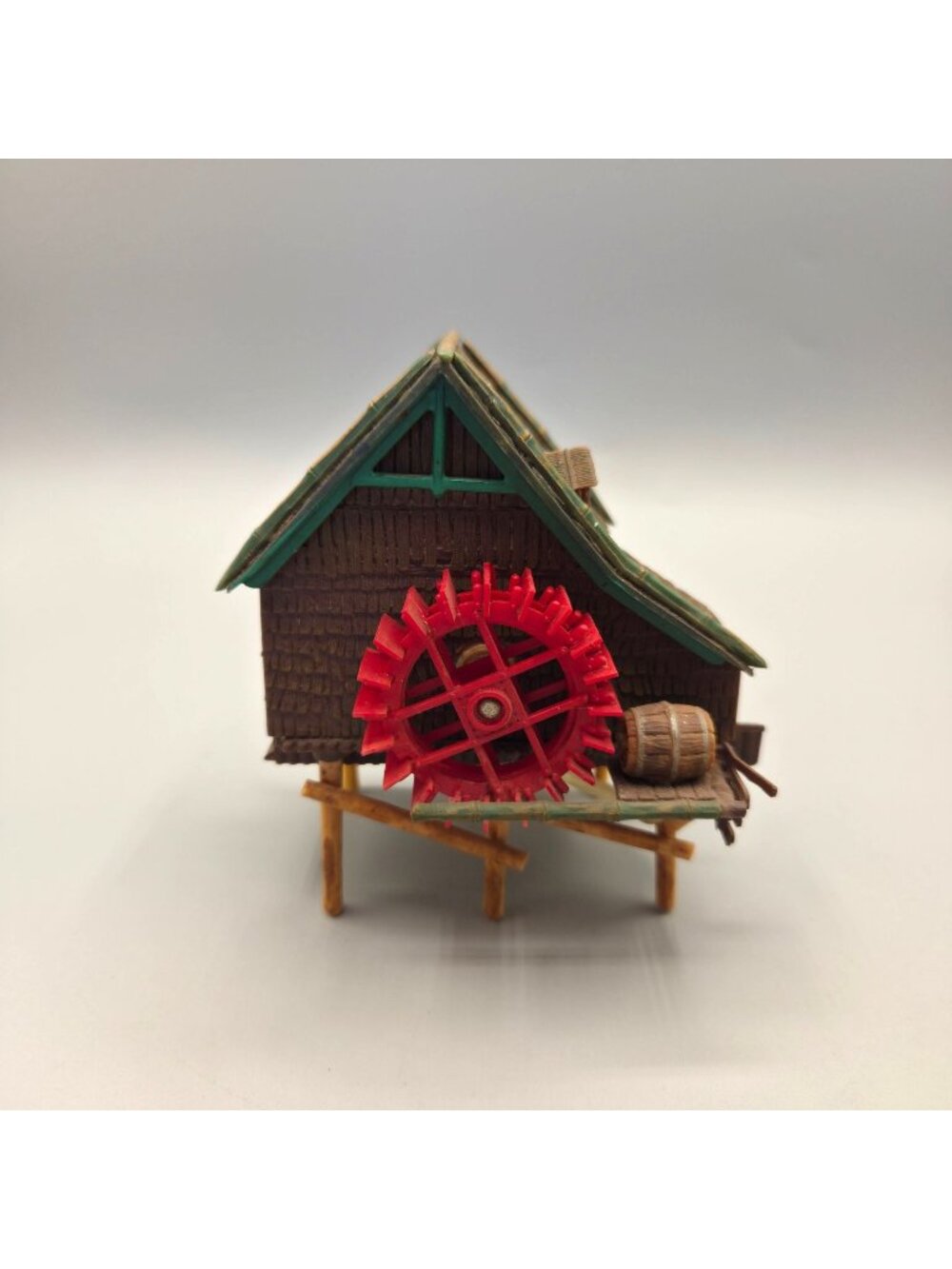 Vintage Penn-Plax Aquarium Fish Tank Decor Bubbler Water Wheel Rice Mill